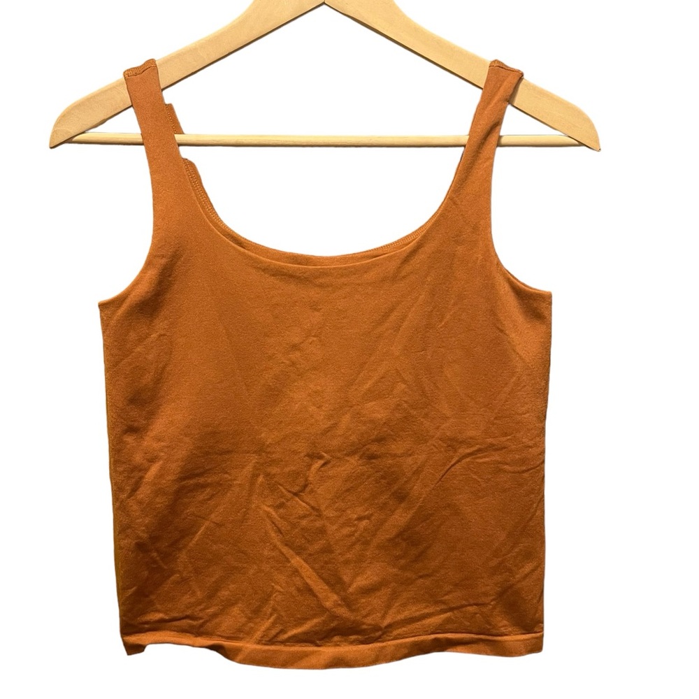 Avec Les Filles Copper Colored Sports Bra/Crop‎ Tank Top Size Small/Medium